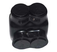 Conectores de Cable Eléctrico Negros UL QMS-S500-2, Conectores Multi-Tap Aislados, Terminales LUG de Entrada de un Solo Lado, UL y No UL