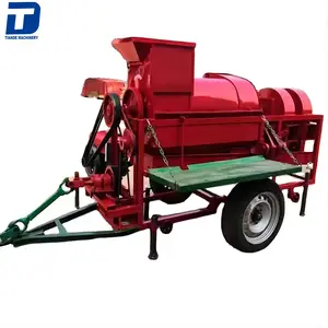 Grain threshing machine, agricultural rice threshing machine, large multi-functional diesel engine low-price threshing machine