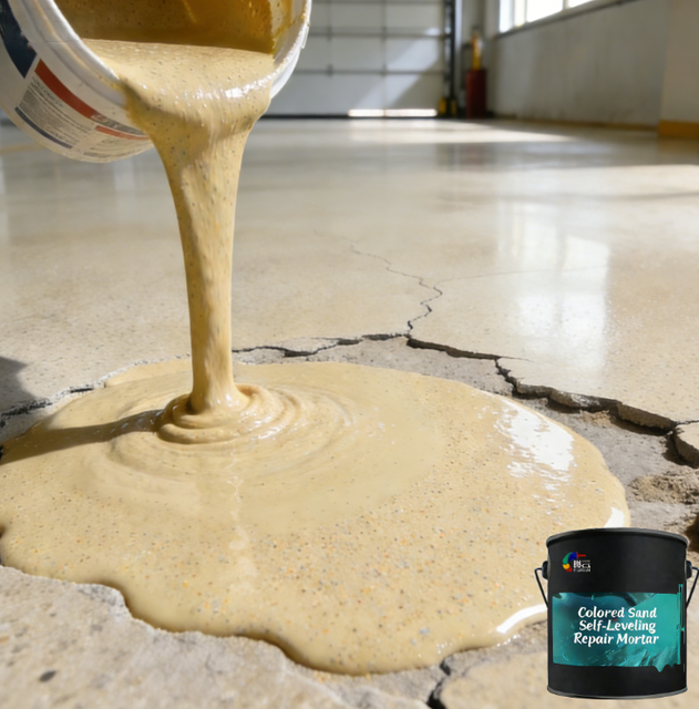 Colored Sand Self-Leveling Liquid Coating High Strength Anti-Crack Quick Drying Floor Crack Repair Epoxy Mortar