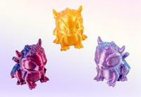 Schattig DIY Chibi Drakenfiguurtje 3D Geprint Harsen Dieren Regenboog Kawaii Bureaudecoratie Verzamelbaar Kinderen Fantasie Cadeau Groothandel Bulk
