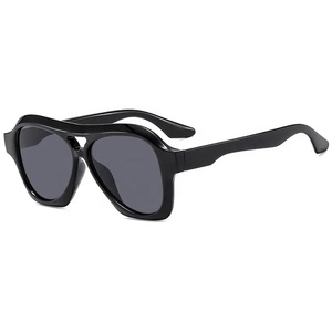 サングラスUv400,中国工場スクエアビンテージ女性高級ファッションヒョウ眼鏡特大シェード - Product Image 5