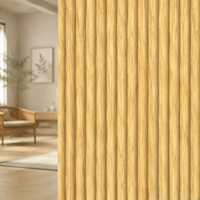 Panneau mural flexible en MDF sur mesure, placage bois, revêtement décoratif pour murs intérieurs courbes, hôtels, villas, projets commerciaux