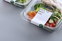 Conteneur alimentaire de stockage en plastique personnalisé, fourniture d'usine, doseur en plastique boîtes à fruits, conteneur d'emballage de fruits