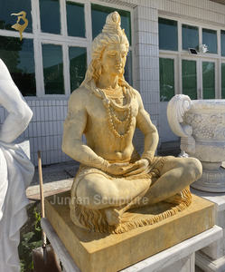 Grande escultura em pedra Índia mármore branco estátua Hindu Deus Shiva Escultura - Product Image 5