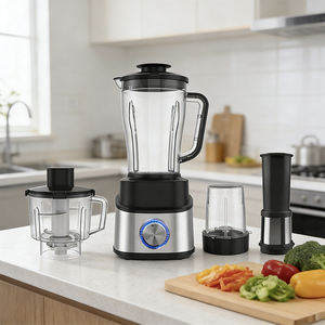 Blender électrique 4 en <span class=keywords><strong>1</strong></span> <span class=keywords><strong>pour</strong></span> la cuisine à domicile, idéal <span class=keywords><strong>pour</strong></span> les smoothies, les jus, les soupes et la découpe des légumes - Product Image 2