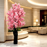 Pohon Bunga Sakura Buatan 180cm Multi-tipe, Dekorasi Kain Bunga, Pohon Sakura Palsu dalam Pot, Dekorasi Rumah & Lobi Dalam Ruangan