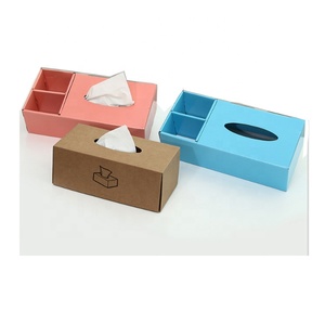 Pliant Boîte de Mouchoirs En Papier BRICOLAGE pour L'usage À La Maison Salle à manger Stockage Boîte <span class=keywords><strong>Kraft</strong></span> - Product Image 3