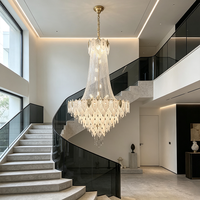 Nouveau Lustre de Plafond Français Élégant Haut de Gamme, Style Luxe, Idéal pour Duplex, Espaces Ouverts, Villas, Combles et Escaliers Ouverts