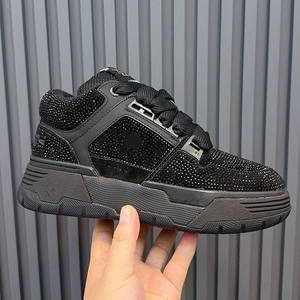 Zapatos Casuales de Mujer de Microfibra y Malla con Cordones, Estilo Atlético, Tendencia de Moda, Novedad de Primavera, Versátiles con Incrustaciones Metálicas - Product Image 1