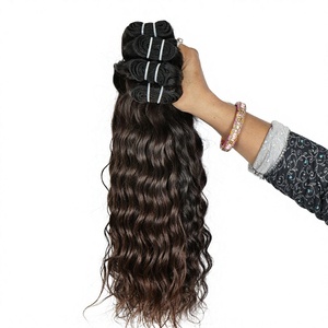 Extensiones de cabello de color negro ondulado alineado con cutícula virgen India Cabello humano sin procesar Precio barato Cabello humano - Product Image 1