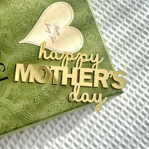 Venta caliente acrílico <span class=keywords><strong>flores</strong></span> pastel Topper excelente Celebración del Día de la madre decoraciones mariposa amor mamá diseño - Product Image 5