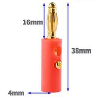 Prise banane Apex APX-190 4MM en laiton plaqué or avec boîtier ABS pour câble audio/vidéo 16AWG, indice de protection IP44