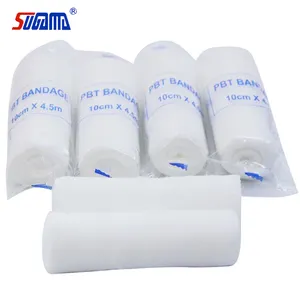 Bandage de gaze de confirmation élastique jetable médical PBT pour l'hôpital