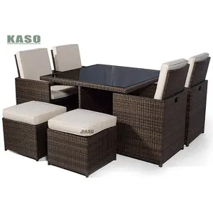 Muebles de Jardín de Metal, ratán, plegables, de madera, para exteriores, <span class=keywords><strong>España</strong></span> - Product Image 1