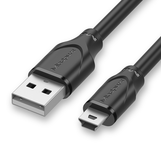 Mindpure Mini 5P Data Cable Tinned Copper High Quality Suitable for Driving Recorder T Port V3 Gold-plated Mini Usb Cable