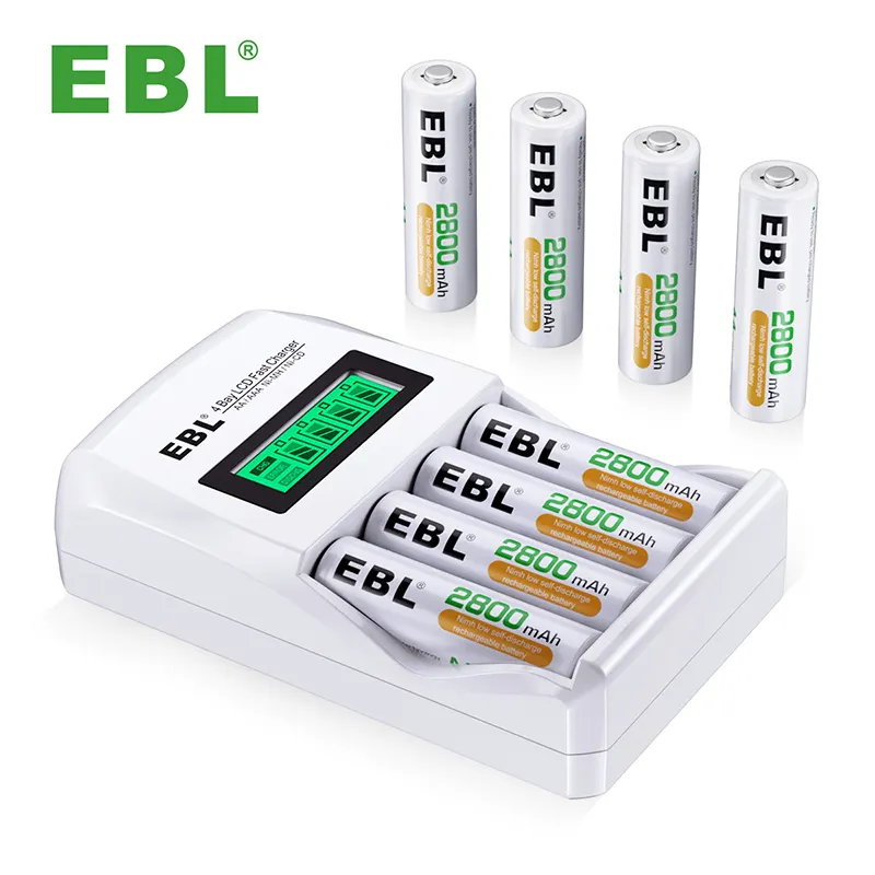 Caricabatterie EBL 1.2v ni-mh batterie AA con caricabatterie