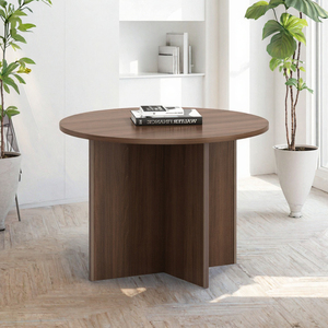 Mesa de Conferencia Moderna, Convertible, Modular, Redonda, de Paneles de Madera, para 2-6 Personas - Juego de Mesa de Café para Uso en Villas - Product Image 3