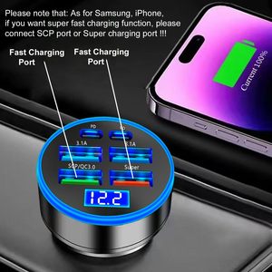 <span class=keywords><strong>Chargeur</strong></span> de voiture HYTO 250W PD QC3.0 à charge rapide 6 en 1, <span class=keywords><strong>prise</strong></span> allume-cigare de voiture, charge rapide avec affichage numérique - Product Image 2
