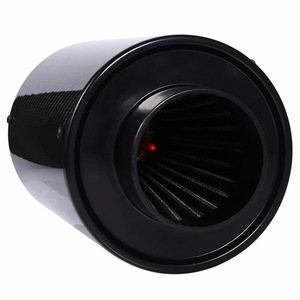 Kit de boîtier d'admission d'air en fibre de carbone avec filtre à haut débit pour modification automobile 76 mm avec collier de serrage - Product Image 4