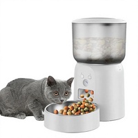 Distributeur automatique intelligent de nourriture pour animaux de compagnie en plastique de 3 L avec caméra WiFi, bol de nourriture sèche intelligent pour chats et chiens