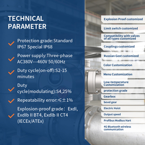 Actionneur de vanne électrique antidéflagrant Ex Iib <span class=keywords><strong>T4</strong></span> Ip67 étanche pour les emplacements industriels dangereux - Product Image 4