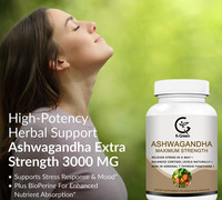 En stock : Capsules d'adaptogène Ashwagandha pour adultes, pour le soutien de la thyroïde, des articulations, du stress, de la concentration et de la mémoire, avec extrait d'Ashwagandha