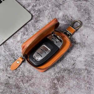 Étui <span class=keywords><strong>de</strong></span> protection pour clés <span class=keywords><strong>de</strong></span> voiture en cuir véritable <span class=keywords><strong>de</strong></span> <span class=keywords><strong>vachette</strong></span>, style rétro, avec <span class=keywords><strong>double</strong></span> fermeture éclair, pour clés <span class=keywords><strong>de</strong></span> porte <span class=keywords><strong>de</strong></span> voiture - Product Image 4