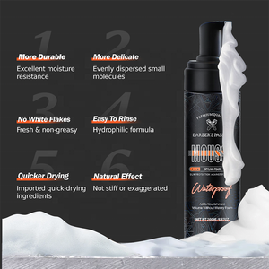 BARBERPASSION Nuevo Mousse Fijador para Rizos de Hombre, <span class=keywords><strong>Espuma</strong></span> Estilizadora de Fijación Fuerte, Marca Privada - Product Image 2
