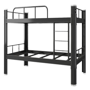 Lits superposés en acier modernes et durables en gros avec 2 tiroirs de rangement, garde-corps de sécurité et échelles pour hôtels et dortoirs - Product Image 4