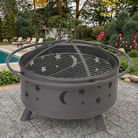 Nouvel arrivage Grilles de barbecue en métal noir élégantes pour intérieur/extérieur Revêtement en poudre de gaz de charbon de bois corten en acier et fer de haute qualité