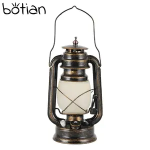 Lampe à huile rustique rétro Rechargeable Portable en plein air Led lampes de Table décoratives de Camping