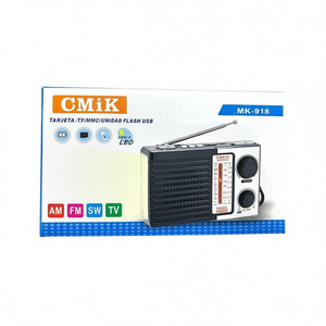 Radio AM/FM portable en gros avec haut-parleur intégré, alimentée par piles, en plastique, CIMK MK-918 - Product Image 2