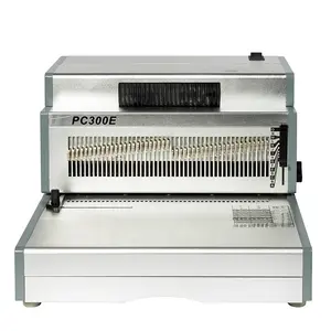Máquina de punzonado e inserción de encuadernación de libros de bobina de plástico eléctrica