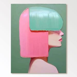 Peinture à l'huile abstraite texturée contemporaine, encadrée, faite à la main, pour la décoration de salon à concept ouvert - Product Image 2