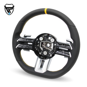 Logo en cuir noir et jaune personnalisé volant modifié pour Mercedes Benz C GLC E S CLS <span class=keywords><strong>AMG</strong></span> Zc-223-p3 - Product Image 1