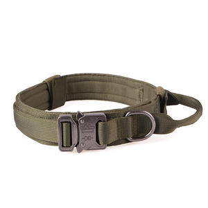 <span class=keywords><strong>Collar</strong></span> táctico de nailon con hebilla de Metal de alta resistencia, accesorio ajustable para entrenamiento de mascotas, con mango - Product Image 2