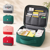 Bolsa de Almacenamiento de Medicamentos Portátil con Logotipo Personalizado, Organizador de Primeros Auxilios de Viaje, Bolsa Médica de Gran Capacidad con Asa y Logotipo Personalizado