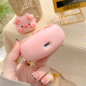 Estuche de diseño de cerdo de dibujos animados lindo 3D para AirPods 4 auriculares (2024) Funda protectora a prueba de golpes para Airpod 4th Generation - Product Image 4