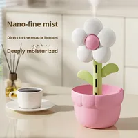 Humidificateur d'air domestique compact pour fleurs, de bureau, USB, avec éclairage LED, 300 ml, silencieux, pour chambre à coucher, femmes enceintes, grand volume de brume, YS