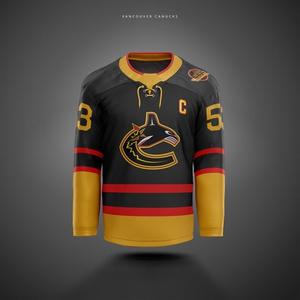 Maillot de hockey sur glace personnalisé, hockey sur glace sublimé, twill de tackle - Product Image 1