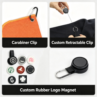 Toalla de golf de microfibra tejida personalizada de secado rápido con monograma inicial E, kit de herramientas retráctiles para limpieza de ranuras de palos de golf, personalizada