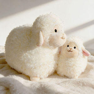 Peluche di Agnello Riccio e Paffuto, Adorabile Pecora Imbottita, <span class=keywords><strong>Regalo</strong></span> Perfetto per Bambini, Simpatico Animale di Peluche - Product Image 5