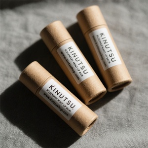 Recyclable Eco-Friendly Skin Care Lip Balm Perfume Loose Powder Paper Tube Cosmetic <b>Box</b> Cardboard Cylinder Packaging Push - Product Image 3