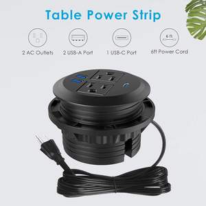 مجموعة جروميت 80 سطح المكتب مع PD 20W USB <span class=keywords><strong>C</strong></span>/US مقبس طاقة مقفل ، جروميت طاقة مثبت على تدفق مع 3 منافذ شحن USB - Product Image 3