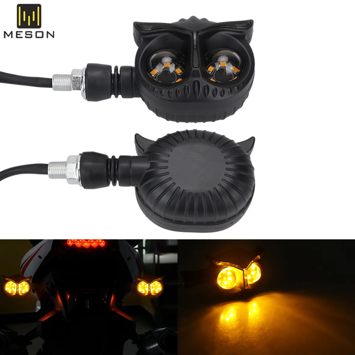 Mini Motorrad Amber Blinker Lampe Dynamic Sequential Flicker Anzeige lampe Owl Motorrad Blinker Licht