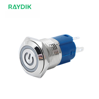 Bouton-poussoir de verrouillage momentané, en acier inoxydable, étanche, 12mm, 1 pièce, accessoires électriques
