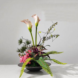 <span class=keywords><strong>Décoration</strong></span> <span class=keywords><strong>de</strong></span> maison moderne minimaliste <span class=keywords><strong>de</strong></span> luxe avec fleurs artificielles et verdure, ornement pour salle d'exposition et salon - Product Image 1