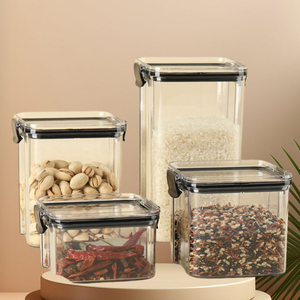 <b>Kitchen</b> Accessories Airtight Clear Transparent Airtight Plastic Food <b>Storage</b> <b>Container</b> with Lid - Product Image 4