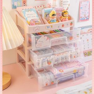 Boîte de rangement cosmétique, tiroir, étagère en plastique, organisateur de maquillage transparent, organisateur de bureau anti-poussière pour produits de beauté - Product Image 4