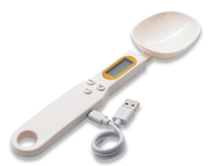 Q & H Balance à cuillère à mesurer Rechargeable 500g/0.1g Balance à cuillère intelligente Portable électronique Balance avec USB